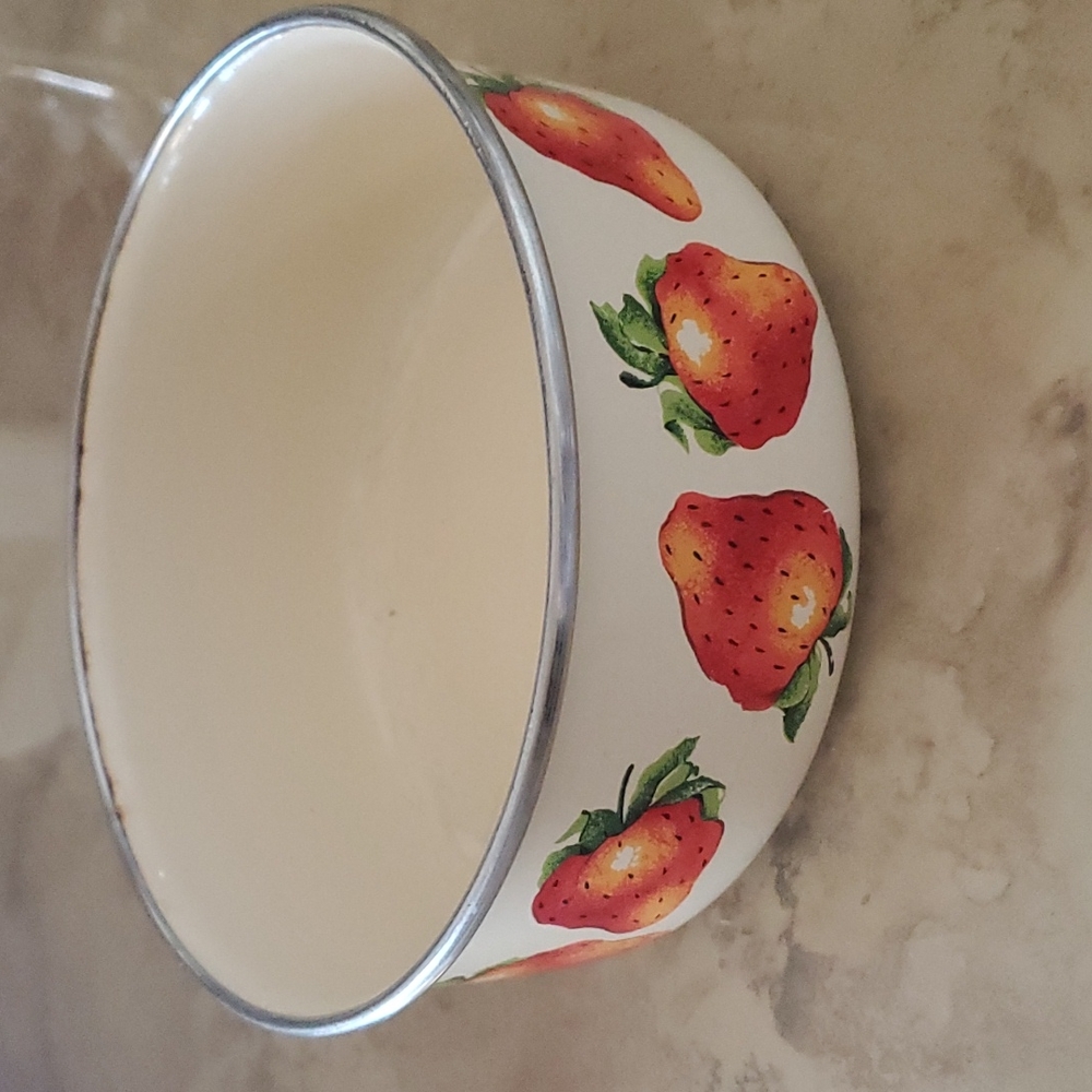 Vintage Steel Strawberry Bowl